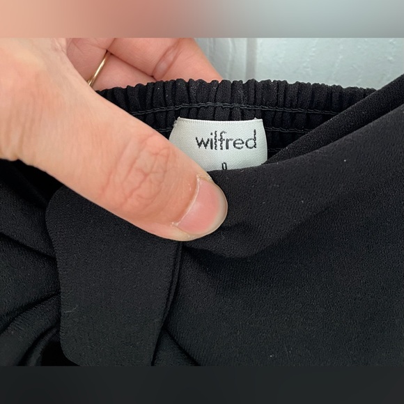 🖤 Aritzia Wilfred Black Adelia Tie Front Dress, Size 0 - Picture 2 of 10